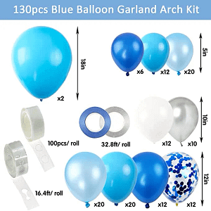 Snowflake Balloons Garland Arch Kit