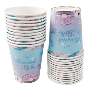 Mermaid Paper Cups Party Supply