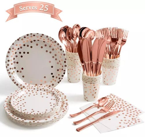 Rose Gold Birthday Party Set