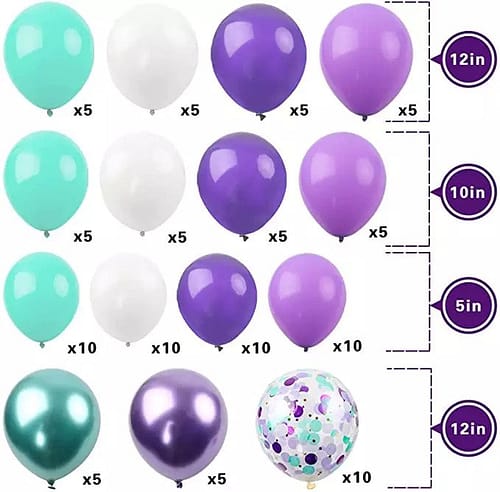 Mermaids Purple Balloon Arch Balloons