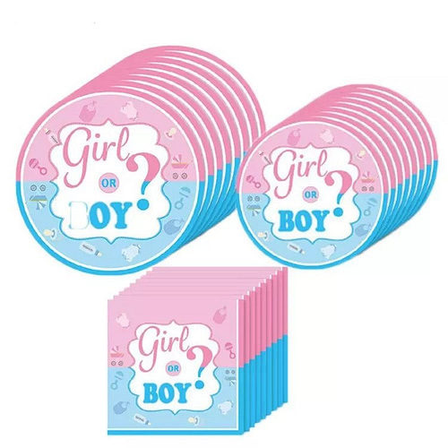 Gender Reveal Plates and Napkins