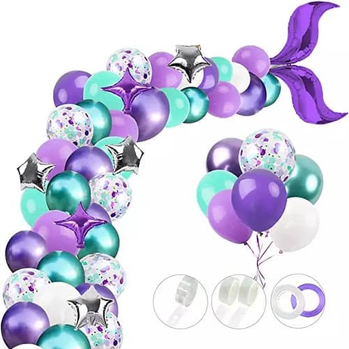 Mermaids Purple Balloon Arch Main