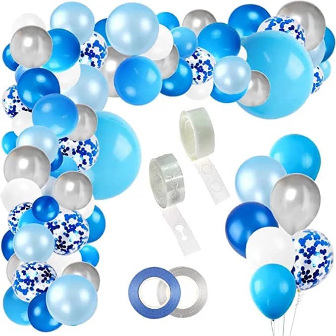 Snowflake Balloons Garland Arch Kit