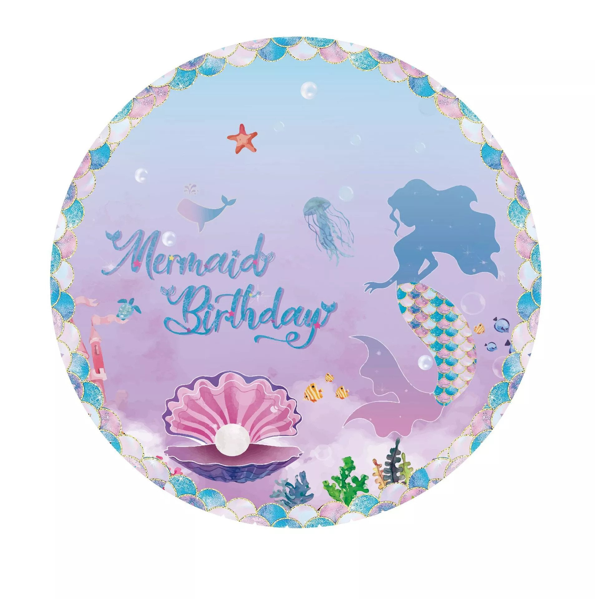 Mermaid Party Supply Plates